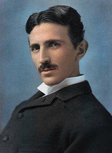 Porträtt av Nikola Tesla, 1890 (handtonat foto)